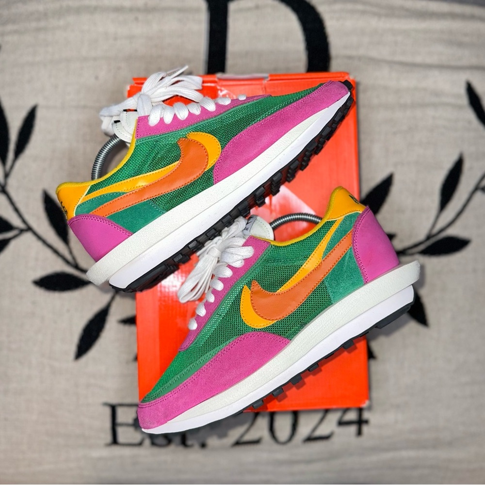 Nike Sacai X LDWaffle ‘Pine Green’ Sz 9.5